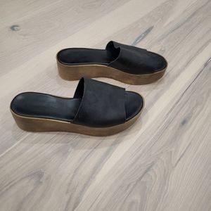 Y2K flatform leather slides